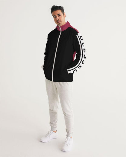 Mens Lightweight Windbreaker Jacket with Hood and Zipper Closure -