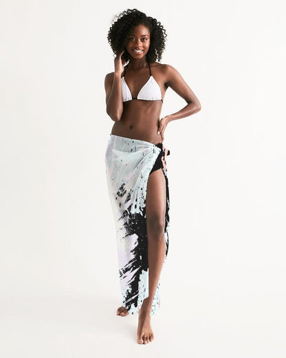 Sheer Swimsuit Cover Up Abstract Print Pastels