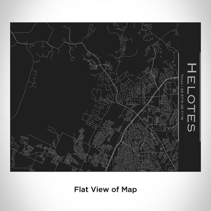 Helotes - Texas Map Bottle with Bamboo Top in Matte Black