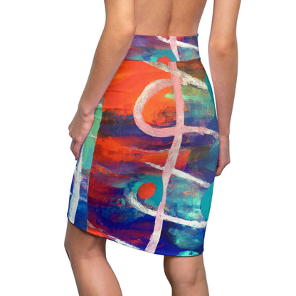 High Waist Womens Pencil Skirt - Contour Stretch