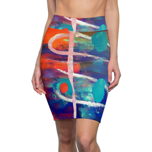 High Waist Womens Pencil Skirt - Contour Stretch