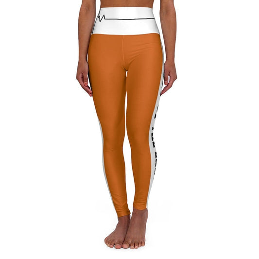 High Waisted Yoga Leggings - Burnt Orange Salt of the Earth Matthew