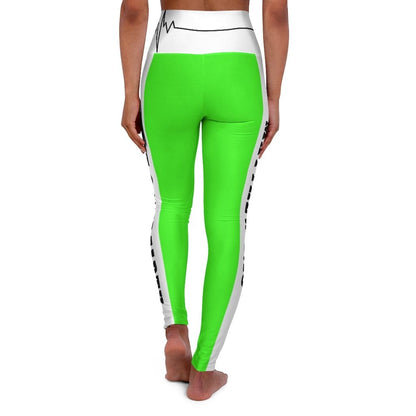 High Waisted Yoga Leggings - Neon Green Salt of the Earth Matthew 5:13
