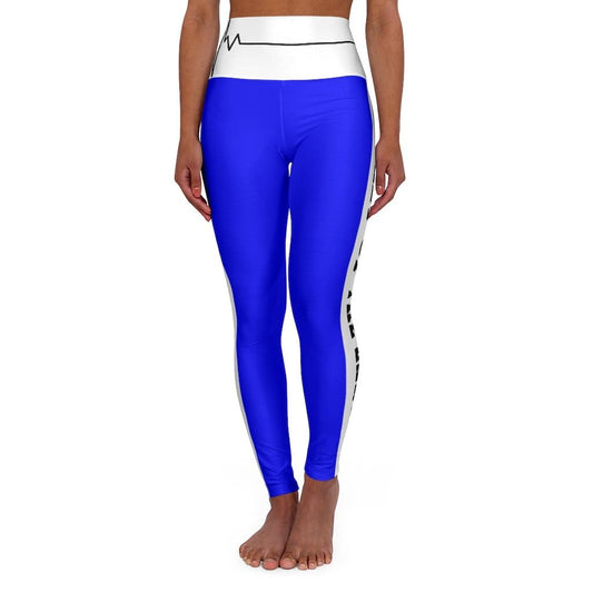 High Waisted Yoga Leggings - Royal Blue Salt of the Earth Matthew 5:13
