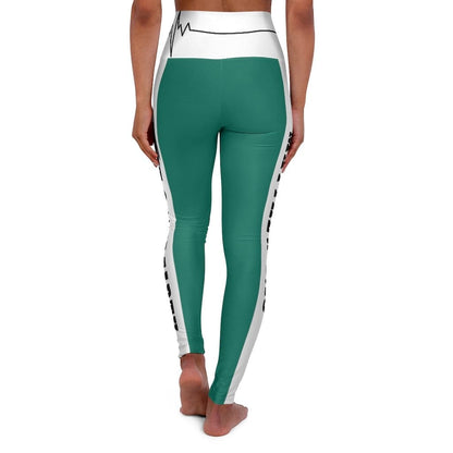 High Waisted Yoga Leggings - Teal Green Salt of the Earth Matthew 5:13