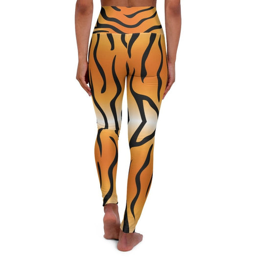 Womens High-waist Fitness Legging Yoga Pants - Tiger Stripes