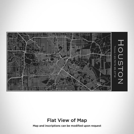 Houston - Texas Map Insulated Bottle in Matte Black