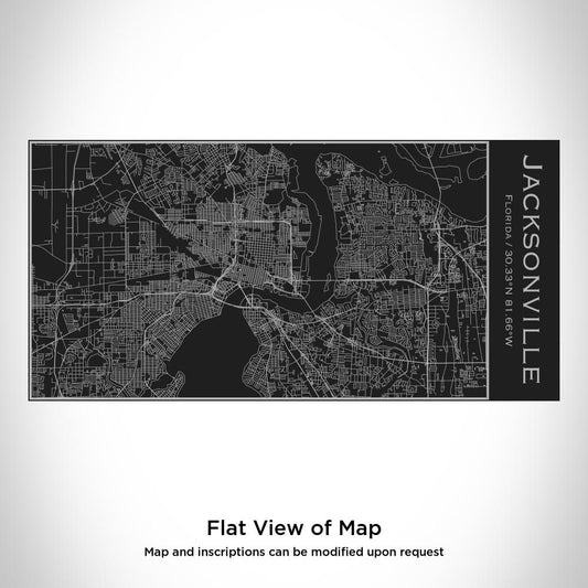 Jacksonville - Florida Map Insulated Bottle in Matte Black