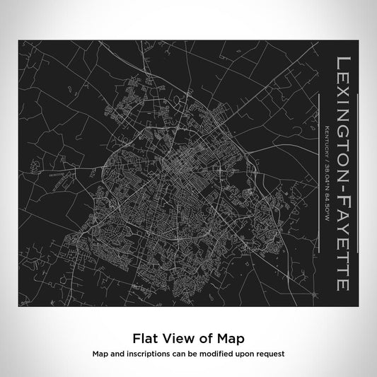 Lexington-Fayette - Kentucky Map Bottle with Bamboo Top in Matte Black