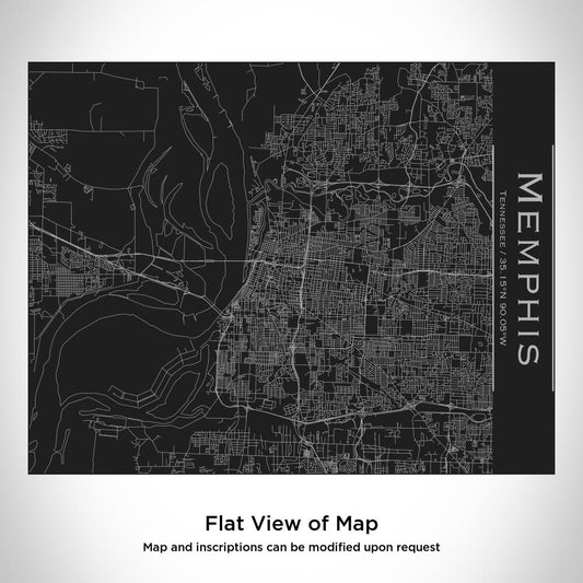 Memphis - Tennessee Map Bottle with Bamboo Top in Matte Black