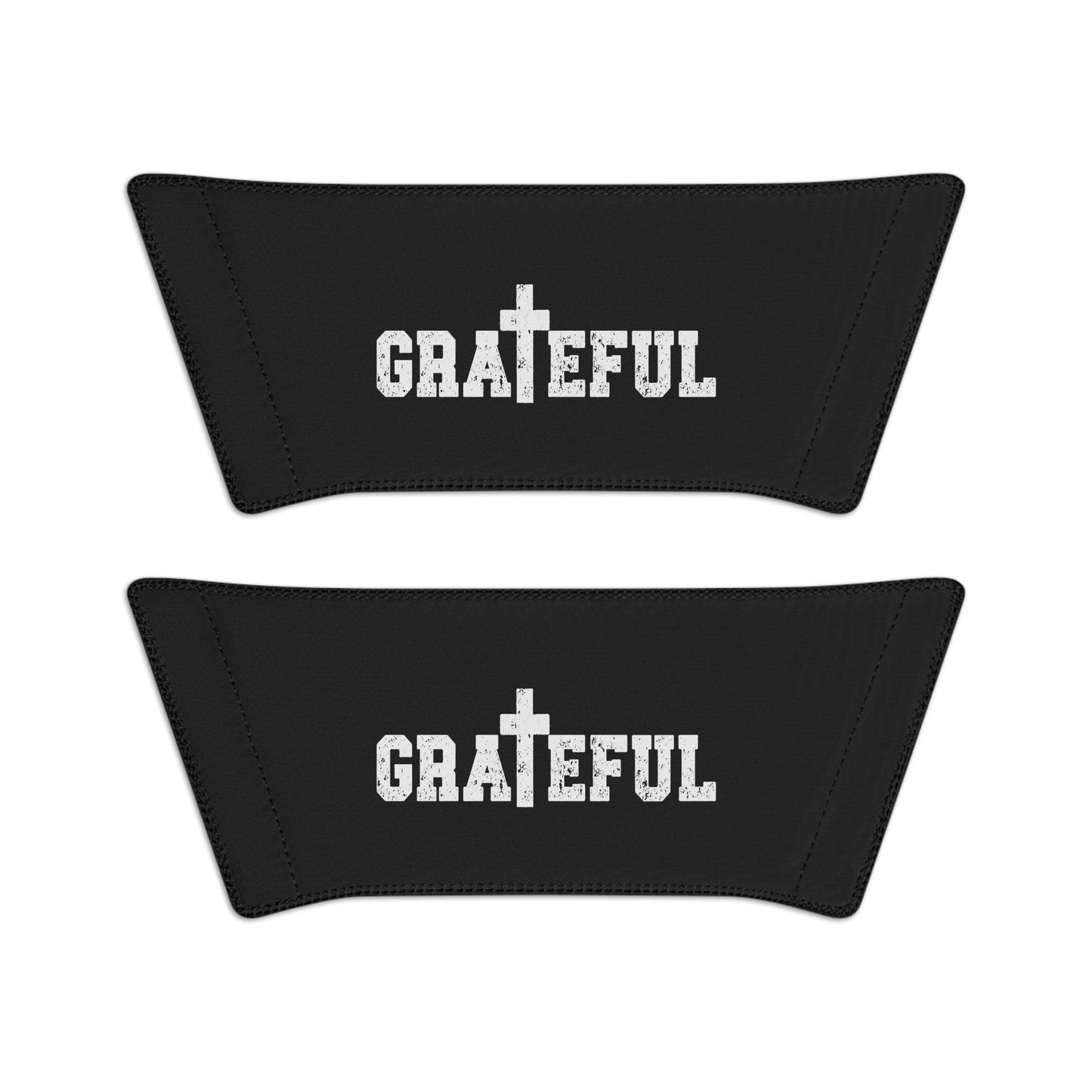 Mens Black Slide Sandals - Grateful Christian Inspiration Affirmation