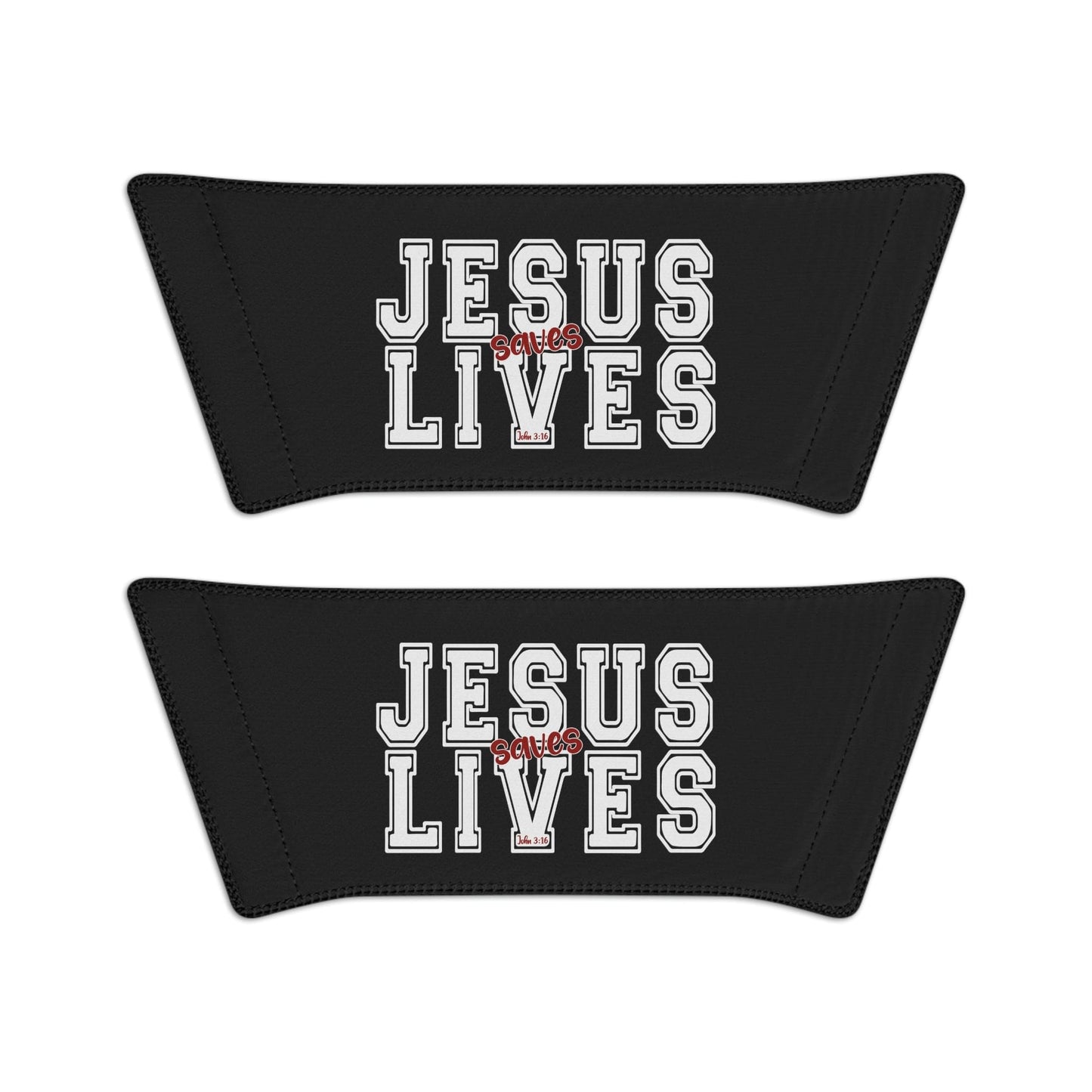 Mens Black Slide Sandals - Jesus Saves Lives - Christian Inpsiration
