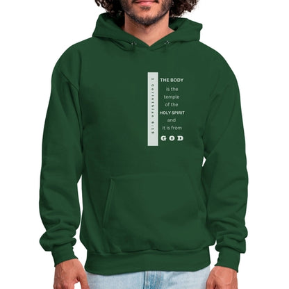 Mens Graphic Hoodie - the Body is the Temple of the Holy Spirit