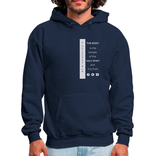 Mens Graphic Hoodie - the Body is the Temple of the Holy Spirit