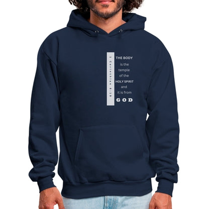 Mens Graphic Hoodie - the Body is the Temple of the Holy Spirit