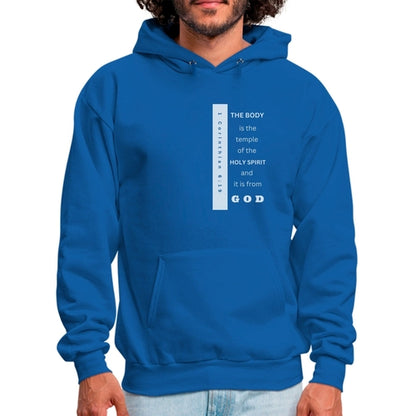 Mens Graphic Hoodie - the Body is the Temple of the Holy Spirit