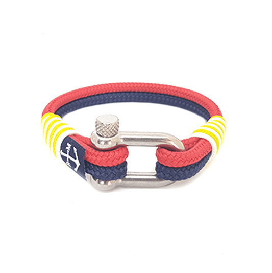 nautical bracelet tricolor blue peach yellow 