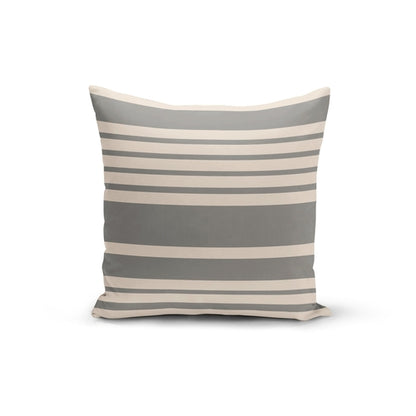 Grey Cream Stripes Pillow Cover