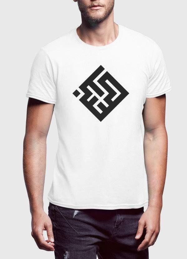 صبر Printed White Tshirt Half Sleeves