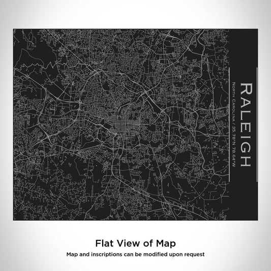 Raleigh - North Carolina Map Bottle with Bamboo Top in Matte Black