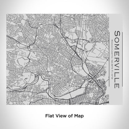 Somerville - Massachusetts Engraved Map Bottle with Bamboo Top