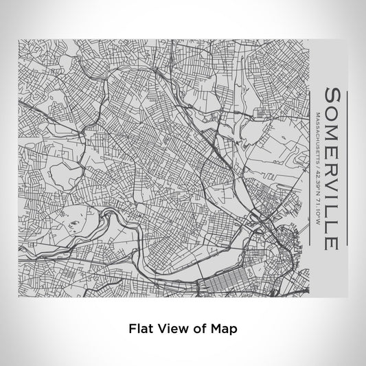 Somerville - Massachusetts Engraved Map Bottle with Bamboo Top