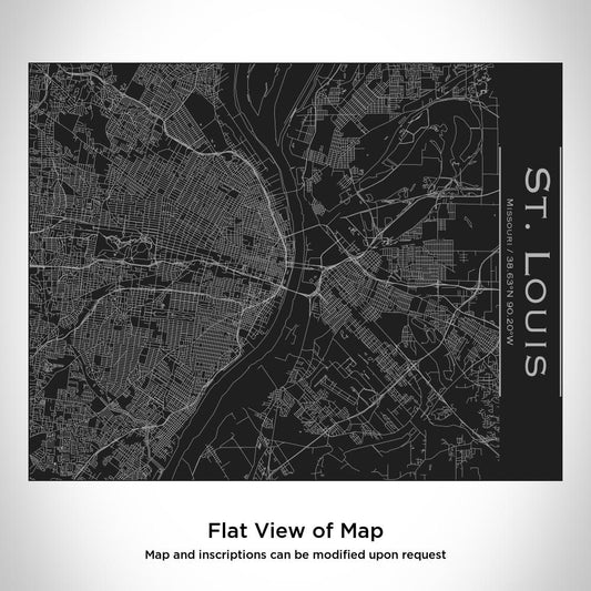 St. Louis - Missouri Map Bottle with Bamboo Top in Matte Black