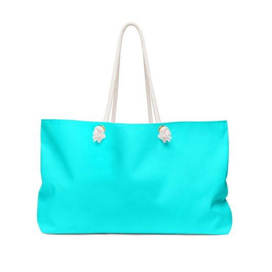 Weekender Tote Bag - Cyan Blue
