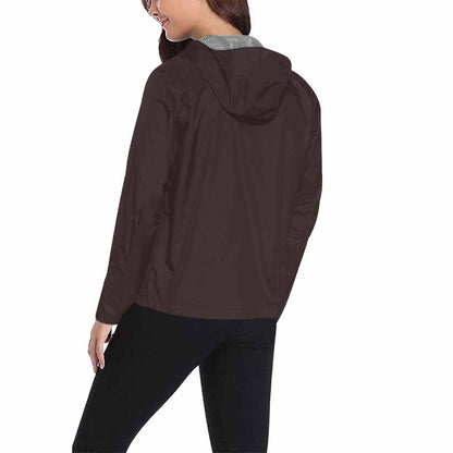 Carafe Brown Hooded Windbreaker Jacket - Men / Women