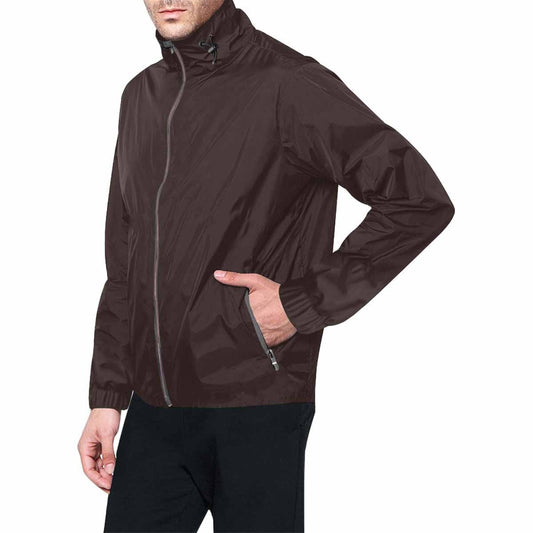 Carafe Brown Hooded Windbreaker Jacket - Men / Women