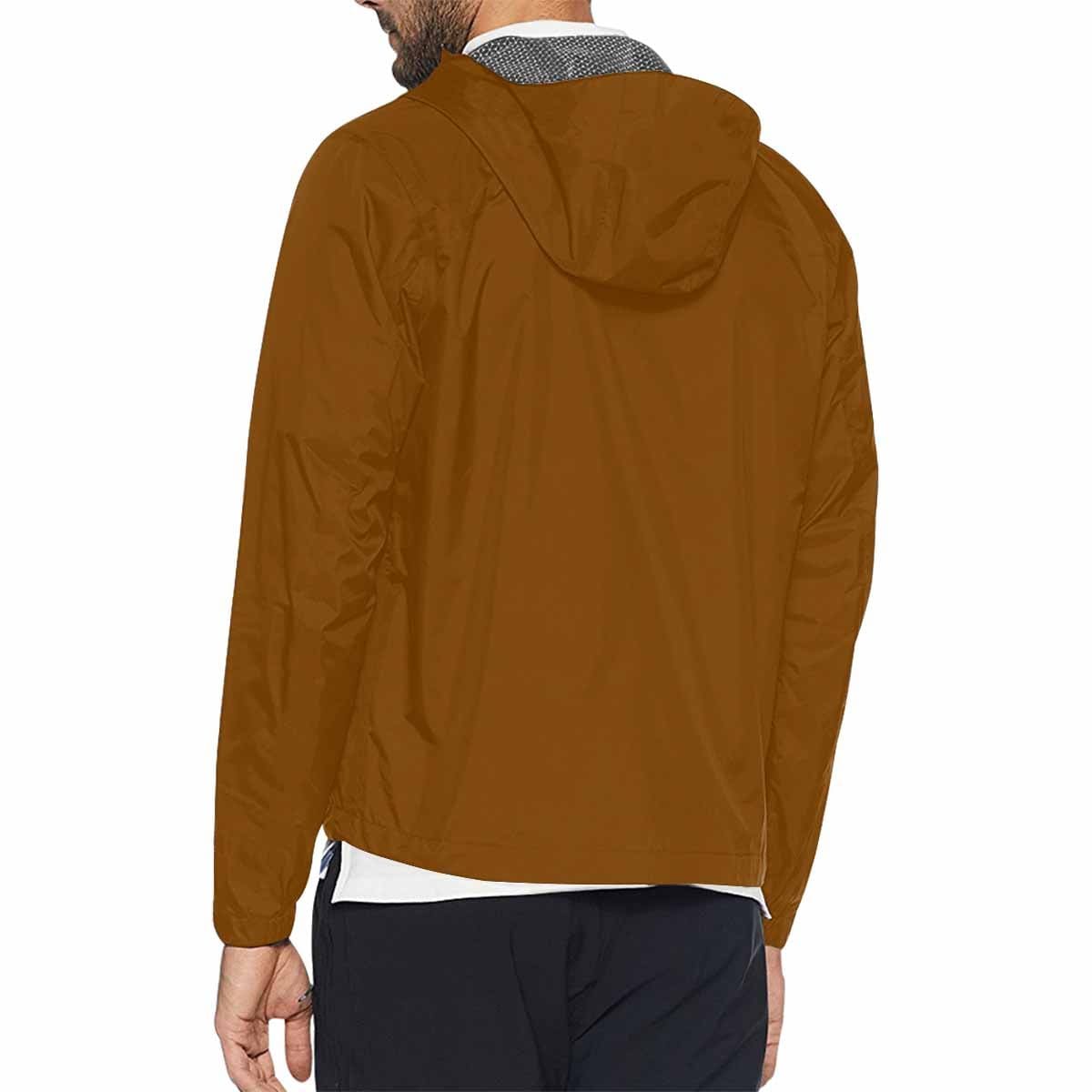 Chocolate Brown Hooded Windbreaker Jacket - Men / Women