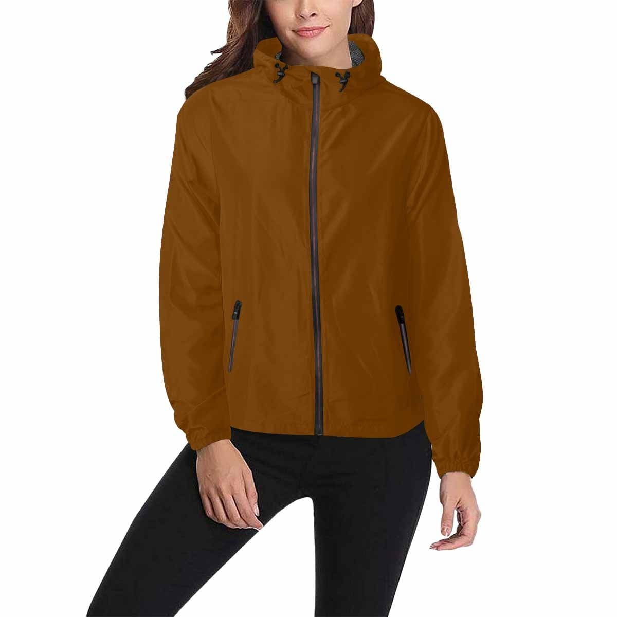 Chocolate Brown Hooded Windbreaker Jacket - Men / Women