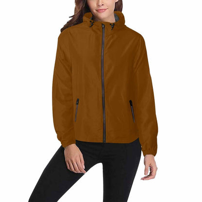 Chocolate Brown Hooded Windbreaker Jacket - Men / Women