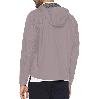 Coffee Brown Hooded Windbreaker Jacket - Men / Women