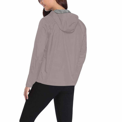 Coffee Brown Hooded Windbreaker Jacket - Men / Women