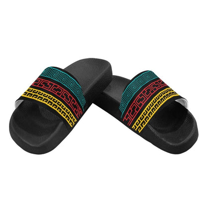 Mens Slide Sandals - Multicolor Print