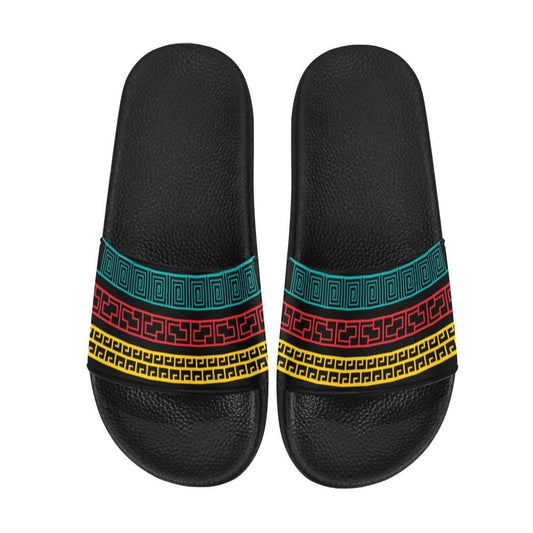 Mens Slide Sandals - Multicolor Print