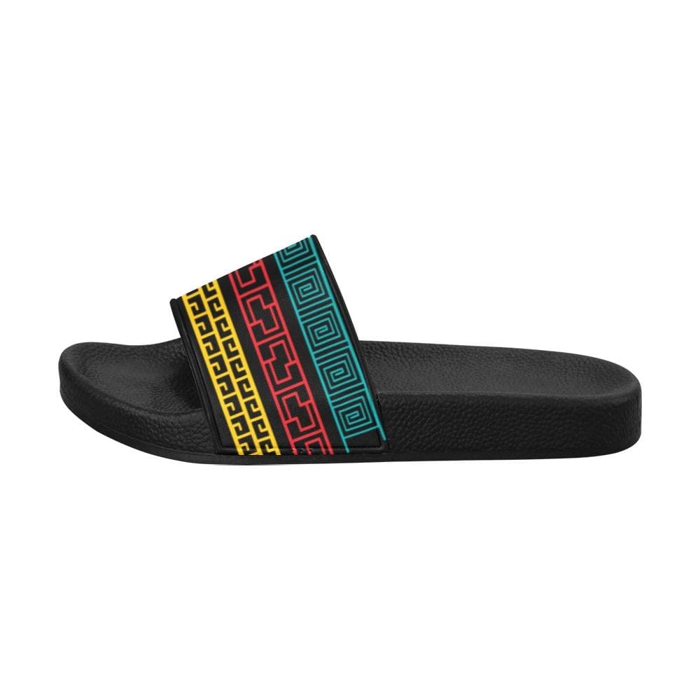 Mens Slide Sandals - Multicolor Print