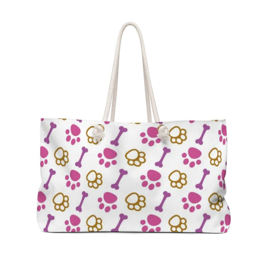 Weekender Tote Bag - Pink Paws and Treats