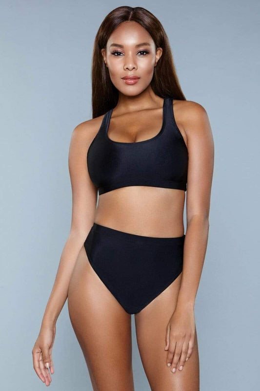 Brown Bellerophon Swimwear 1985 Vera 2 Piece Set Black