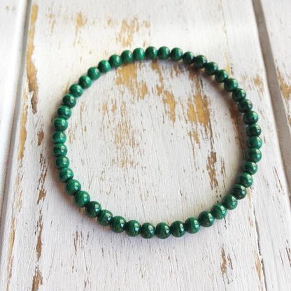 Purple Lily Jewelry & Watches 6mm Malachite Bracelet