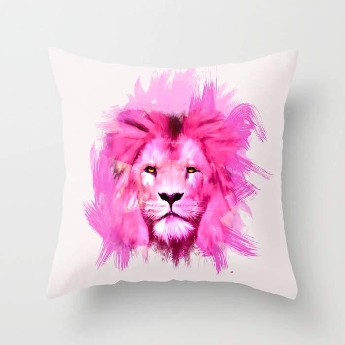 Scorpius Textiles & Pillows A pink lion looked at me. Cushion/Pillow