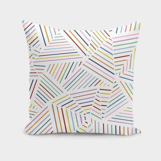 Scorpius Textiles & Pillows Ab Linear Rainbow Zoom  Cushion/Pillow