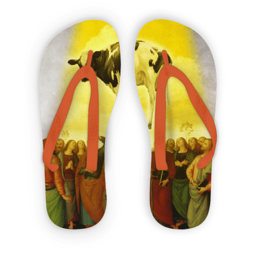 Scorpius Sandals L / Orange Strap Abduction Adult Flip Flops