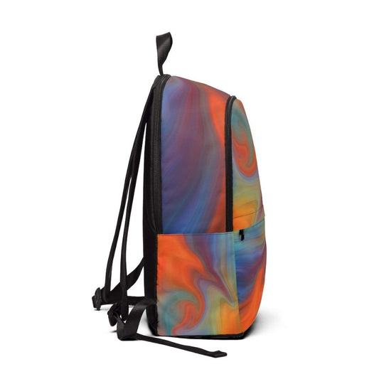 inQUE'INQ Backpacks Bags Rucksacks One Size Abstract autumn swirl style backpack