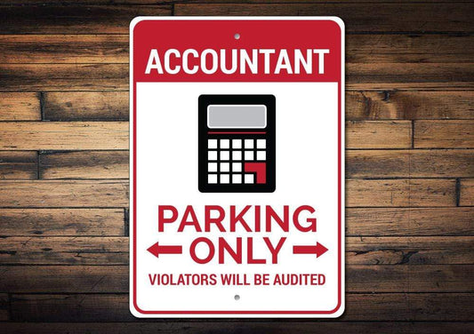 Orchid Eurybia Home Decor Accountant Parking Sign
