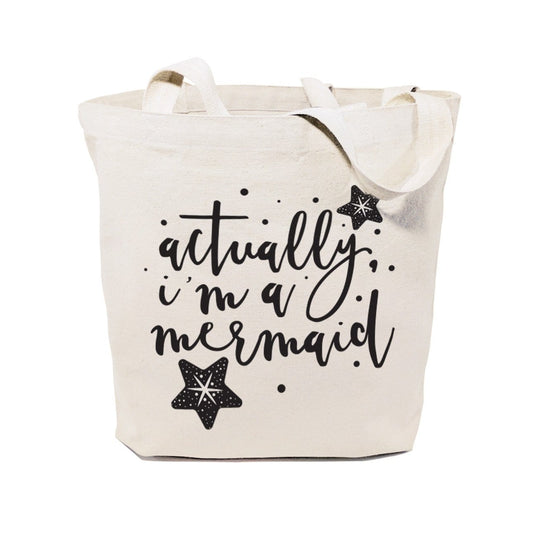 Turquoise Andromeda Totes & Beach Bags Actually, I'm a Mermaid Tote Bag