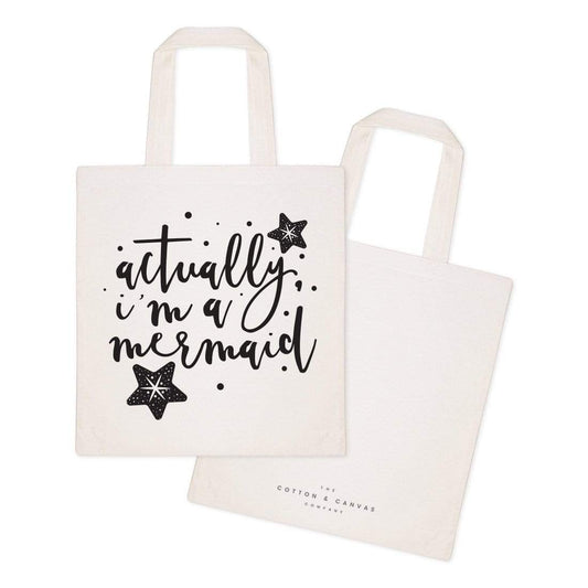 Turquoise Andromeda Totes & Beach Bags Actually, I'm a Mermaid Tote Bag