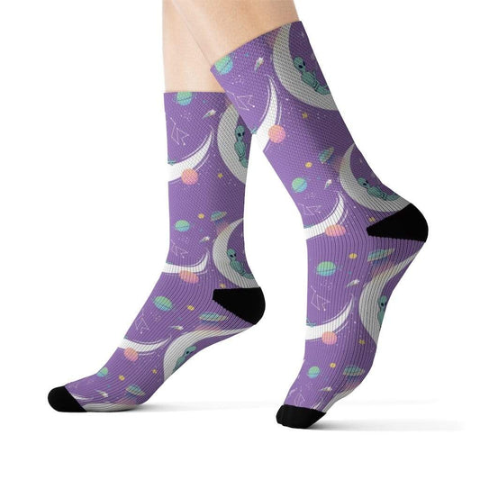 Yellow Pandora Socks Alien Chilling Socks