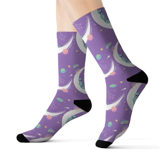 Yellow Pandora Socks Alien Chilling Socks